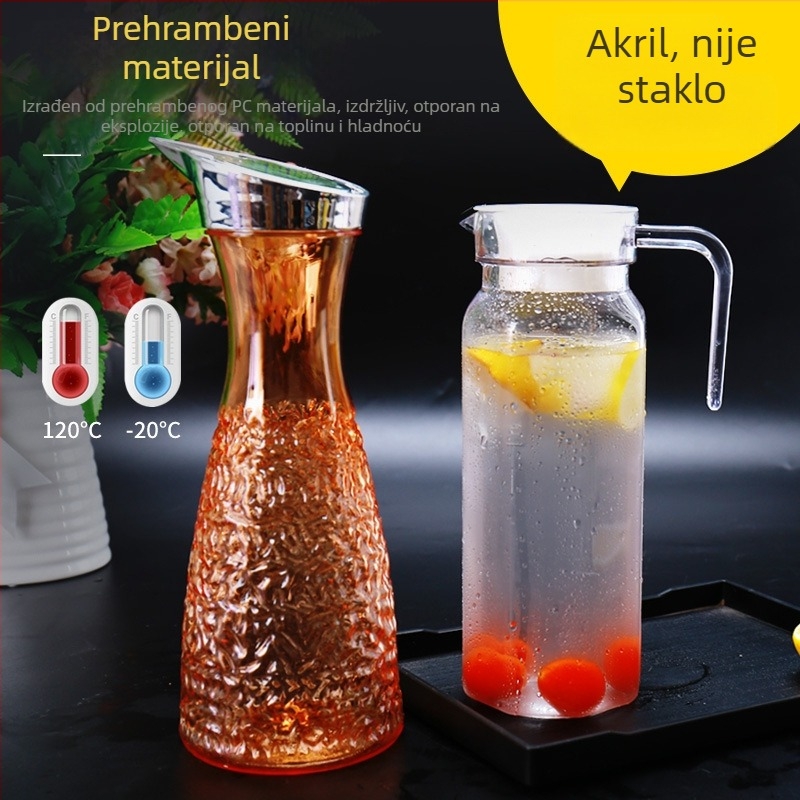 Kantica za hladnu vodu s dijamantnim uzorkom od akrilno-PC, otporna na visoke temperature, za restorane i barove