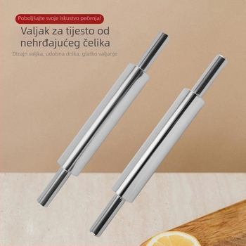 Nehrđajući čelični valjak za tijesto s rotirajućim valjkom za knedle i rezance