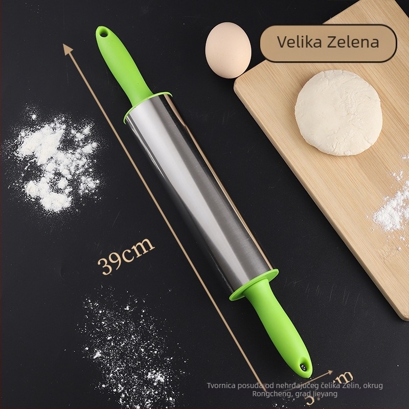 Nehrđajući čelični valjak s plastičnom ručkom, za listove tijesta za knedle