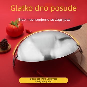 Kompaktna posuda od nehrđajućeg čelika s alkoholnim plamenikom za vanjsko kuhanje i hot pot