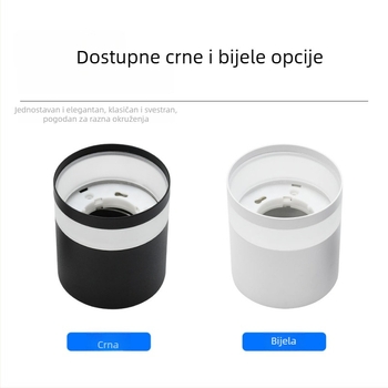 LED površinsko montirano kućište downlight za strop – dnevni boravak, hodnik, prolaz i spavaću sobu – bez bušenja