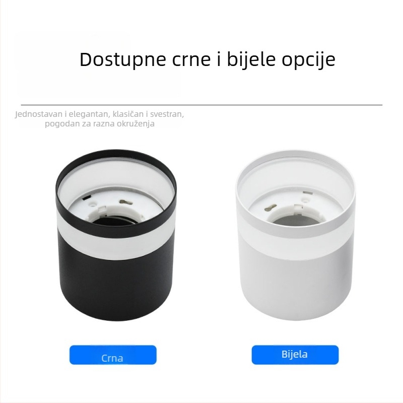 LED površinsko montirano kućište downlight za strop – dnevni boravak, hodnik, prolaz i spavaću sobu – bez bušenja