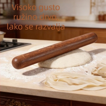 Valjak od crvenog sandalovog drveta za kućnu uporabu, čvrsti drveni valjak s okruglom glavom za tijesto za knedle, alat za pečenje