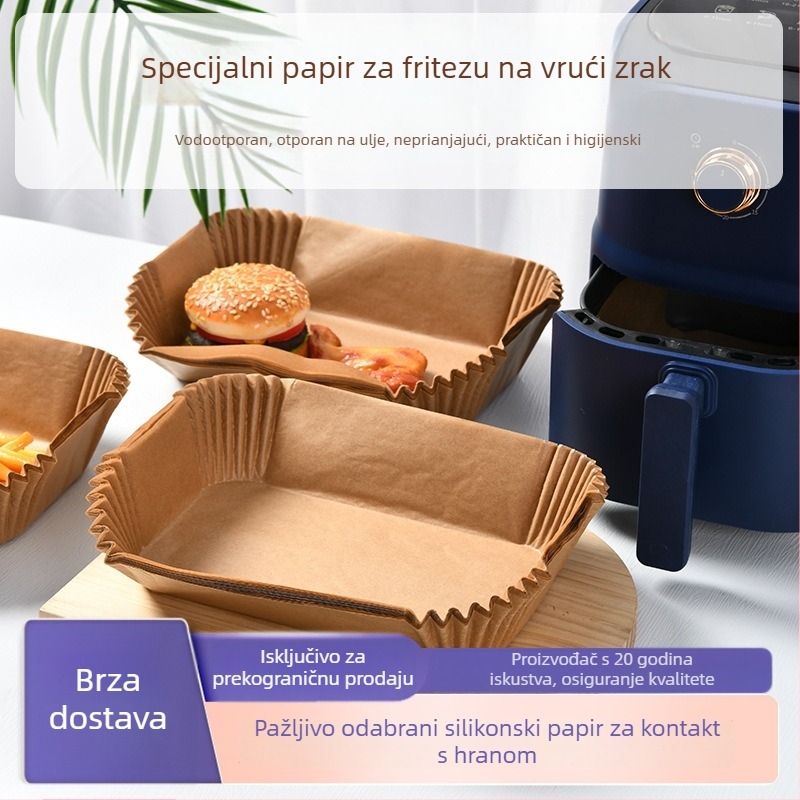 Parchment papir sa silikonskim premazom za pečenje, pećnicu i air fryer, otporan na visoke temperature