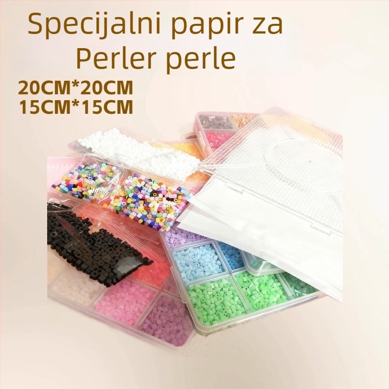 40 g bijeli papir za glačanje, prehrambene kvalitete, 20x20 cm, otporan na visoke temperature, premaz silikonskim uljem, za DIY perle