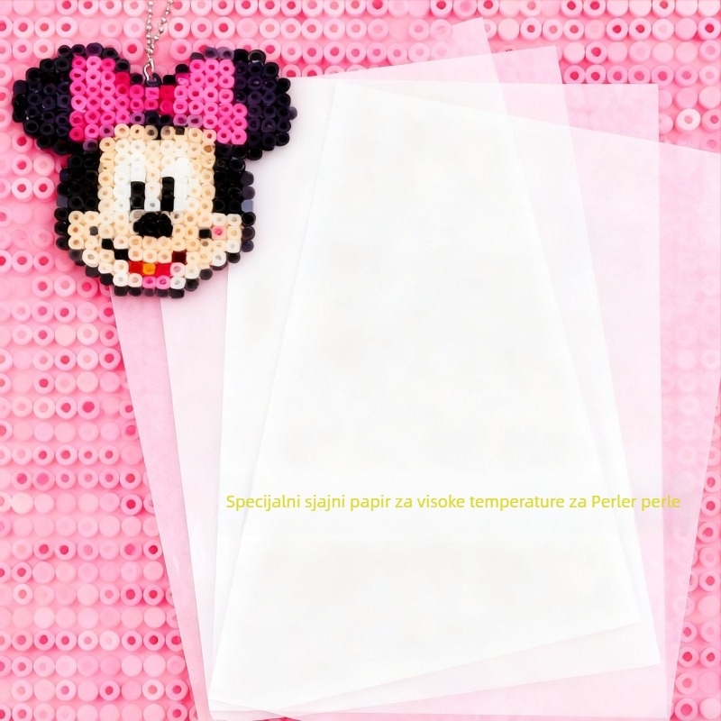 40 g bijeli papir za glačanje, prehrambene kvalitete, 20x20 cm, otporan na visoke temperature, premaz silikonskim uljem, za DIY perle