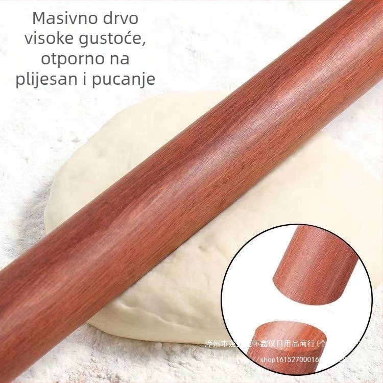 Valjak za tijesto od pravog drveta jujube s crvenim srcem, kućna upotreba, male i velike veličine, za tijesto, knedle i rezance