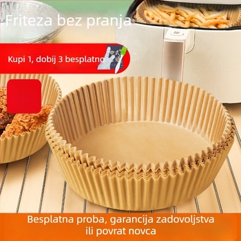 Papir za fritezu na zrak – upija masnoću, ne lijepi se, kružnog oblika, otporan na visoke temperature, podloga za pečenje