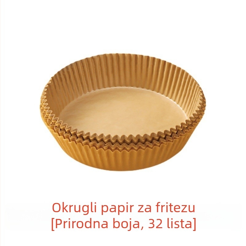 Papir za fritezu na zrak – upija masnoću, ne lijepi se, kružnog oblika, otporan na visoke temperature, podloga za pečenje