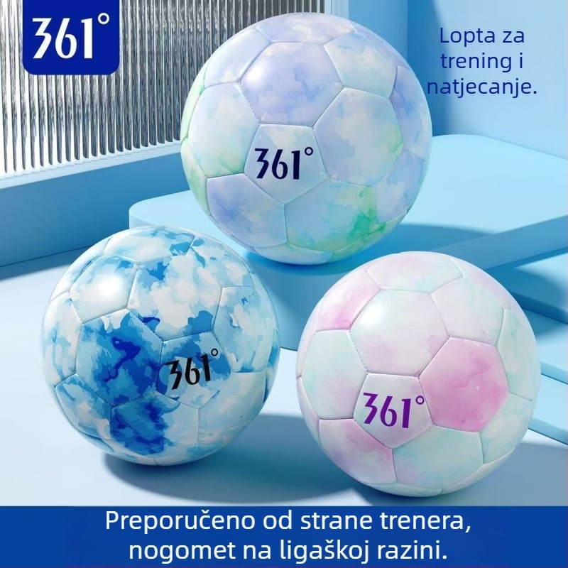 361° Profesionalna nogometna lopta za učenike osnovnih i srednjih škola, veličina 5, standard za školska natjecanja u nogometu, treninzi i ispite za upis, izdržljiva i otporna na udarce, originalni proizvod