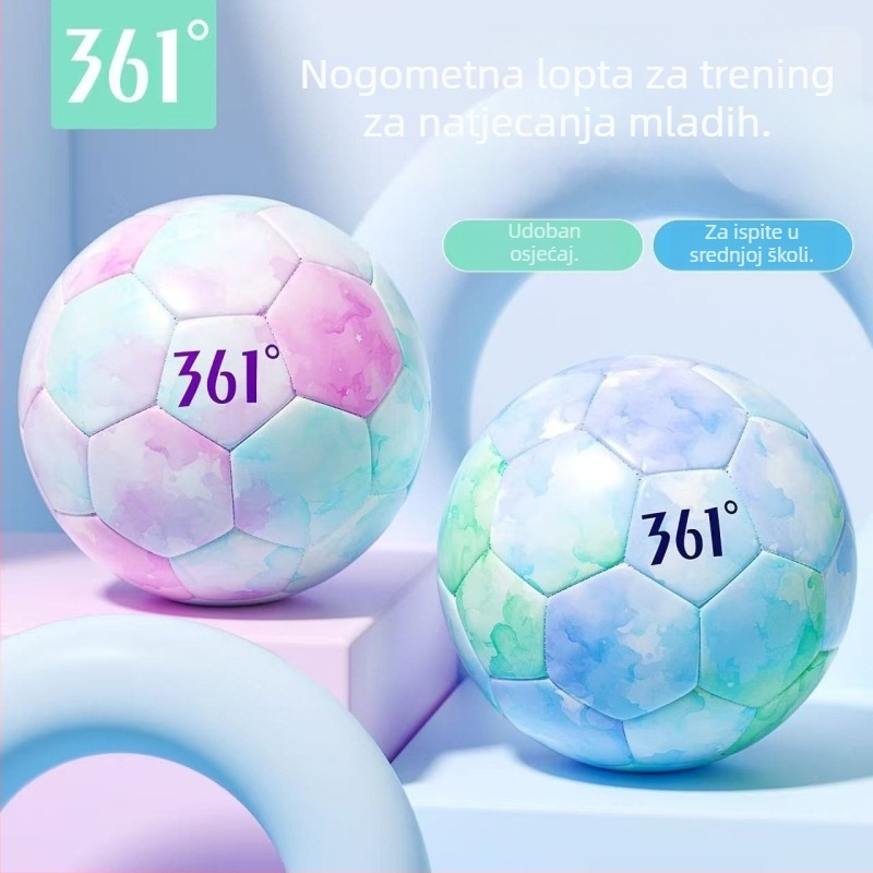 361° Profesionalna nogometna lopta za učenike osnovnih i srednjih škola, veličina 5, standard za školska natjecanja u nogometu, treninzi i ispite za upis, izdržljiva i otporna na udarce, originalni proizvod