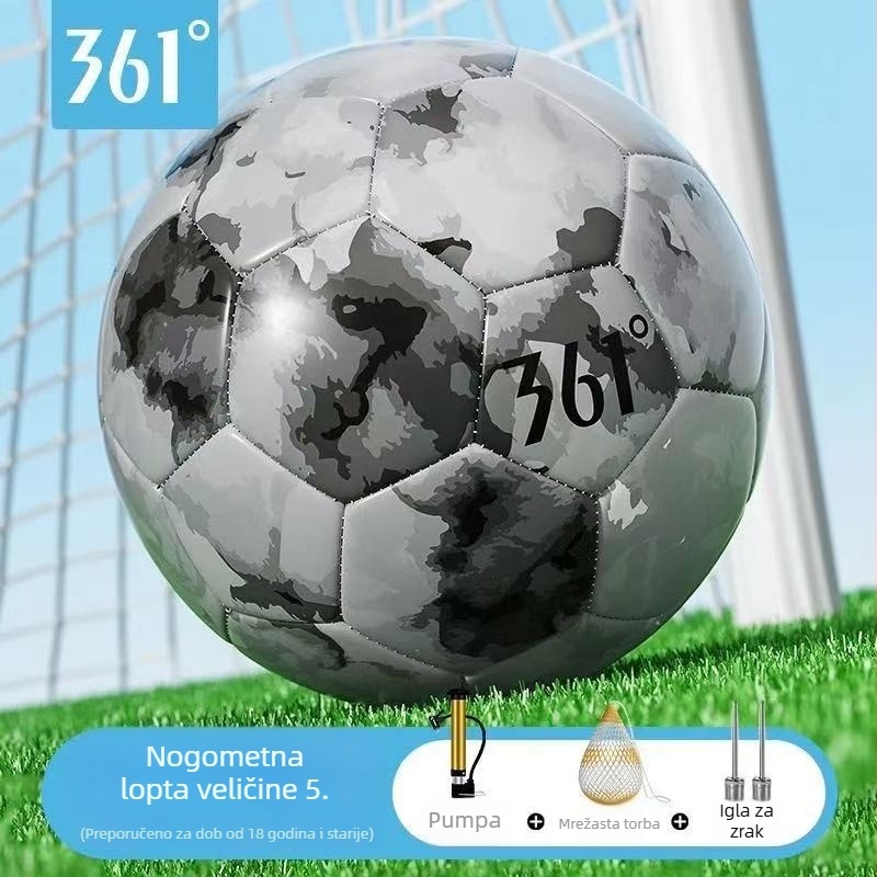 361° Profesionalna nogometna lopta za učenike osnovnih i srednjih škola, veličina 5, standard za školska natjecanja u nogometu, treninzi i ispite za upis, izdržljiva i otporna na udarce, originalni proizvod