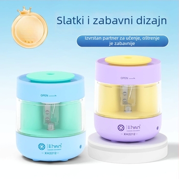 Električni oštrač za olovke visokog izgleda, dvostruko napajanje, 3-u-1, ugrađeni planer i držač olovke, punjiv, za učenike