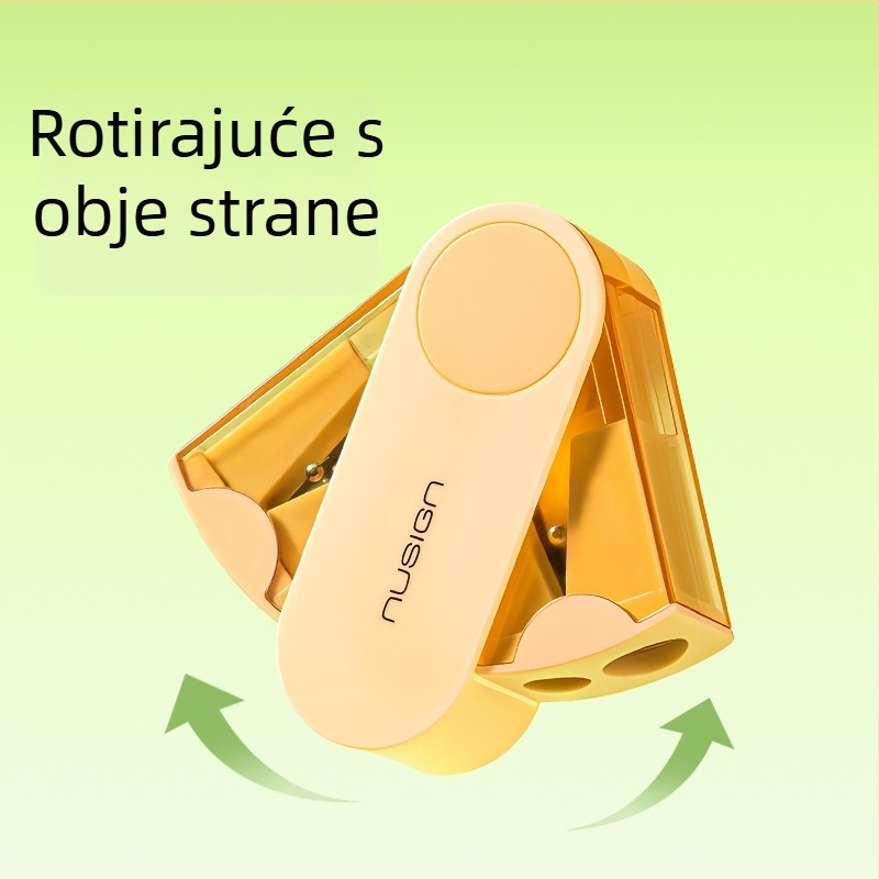 Deli NS074 rotirajući oštrač olovaka s dvije rupe, velikog promjera, za osnovnoškolce
