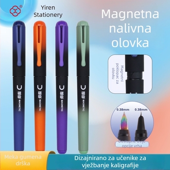 Magnetska kapica za olovku s mekanim gumiranim hvatom za učenike prvog razreda — vježbanje pisanja i korekcija držanja