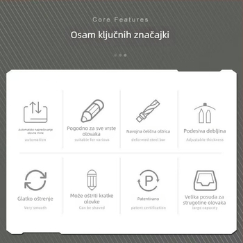 Dingbang 5C raketna oštrilica za olovke – ručni pogon, mala, prijenosna