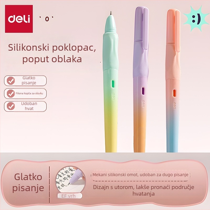 Deli SF551 Kaligrafsko pero za korekciju držanja tijela učenicima, s rezervnim spremnikom tinte