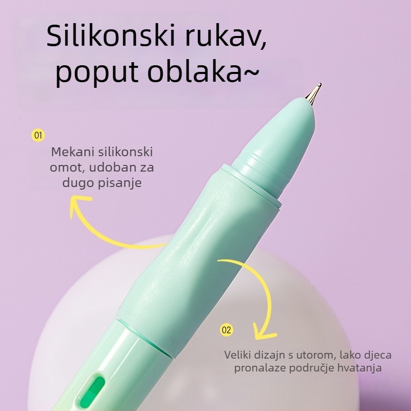 Deli SF551 Kaligrafsko pero za korekciju držanja tijela učenicima, s rezervnim spremnikom tinte