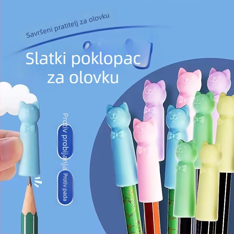 Crtani silikonski kapica za olovku, mekani gumeni kapak za olovku, za učenike osnovne škole