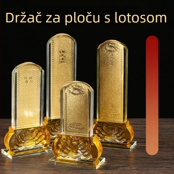 Bijela Liuli kristalna pločica predaka s bazom lotosa za obožavanje