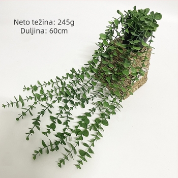Umjetna biljka s eukaliptusom, mandala dizajn, viseće loze za unutarnju dekoraciju