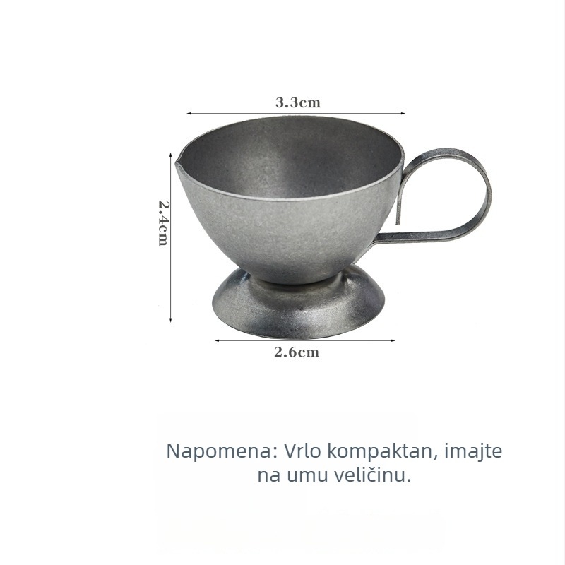 Mini čašica mlijeka za kafić od nehrđajućeg čelika 304, 10 ml, šalica za latte art