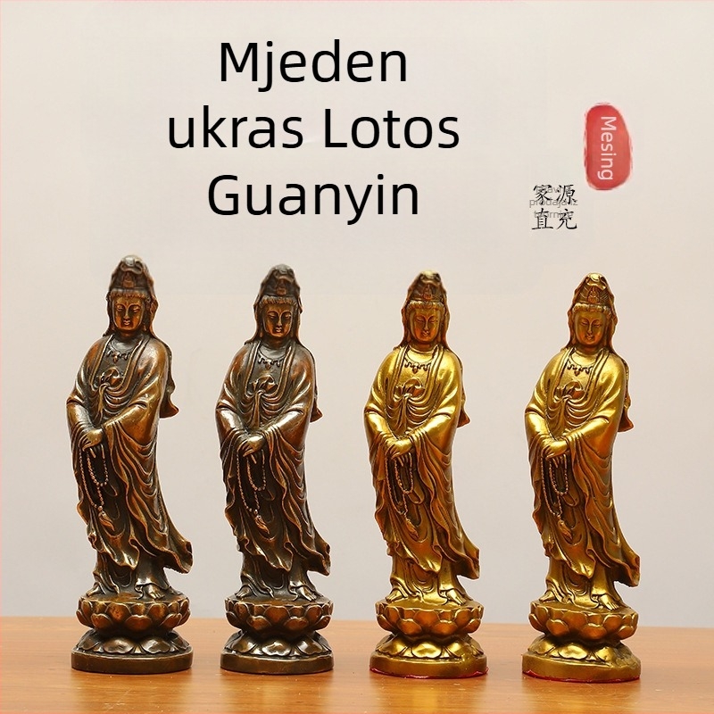 Mesing Guanyin statue za kućni oltar s lotosom