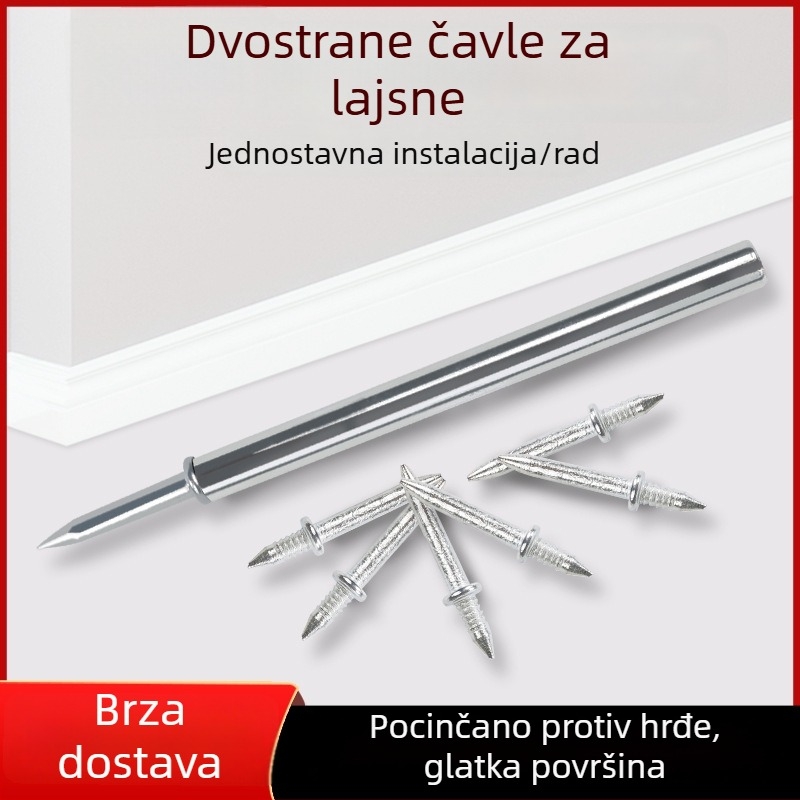 Cardland Nevidljivi nokti 008 za letve u garderobi, galvanizirano čeli, modernan minimalistički stil