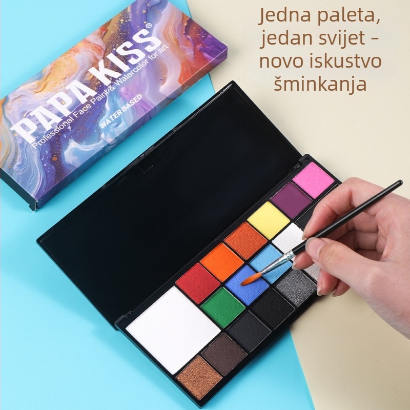 Set za crtanje lica i tijela s 18 boja – vodotopni pigmenti za Halloween