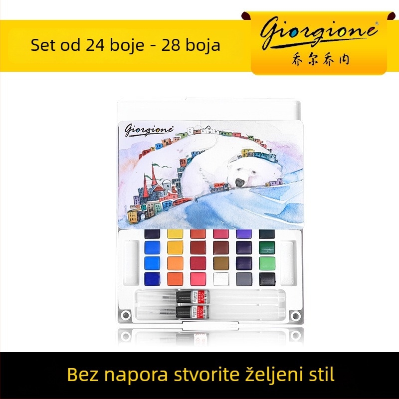 Giorgione 36 boja visokokvalitetni čvrsti set akvarela uz četkicu-perom