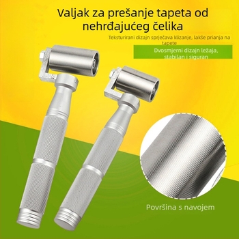 Valjak za tapete od nehrđajućeg čelika s ležajevima
