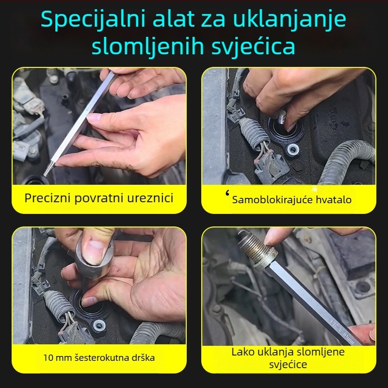 Specijalni obrnuti konus za uklanjanje slomljenih svjećica za paljenje