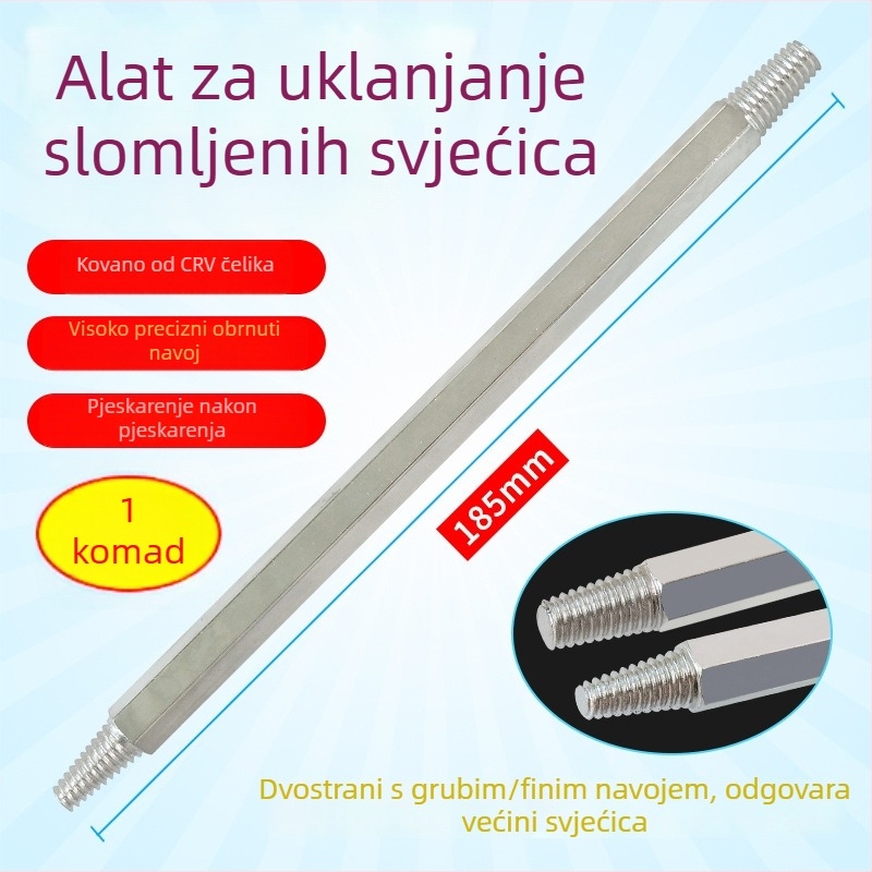 Specijalni obrnuti konus za uklanjanje slomljenih svjećica za paljenje