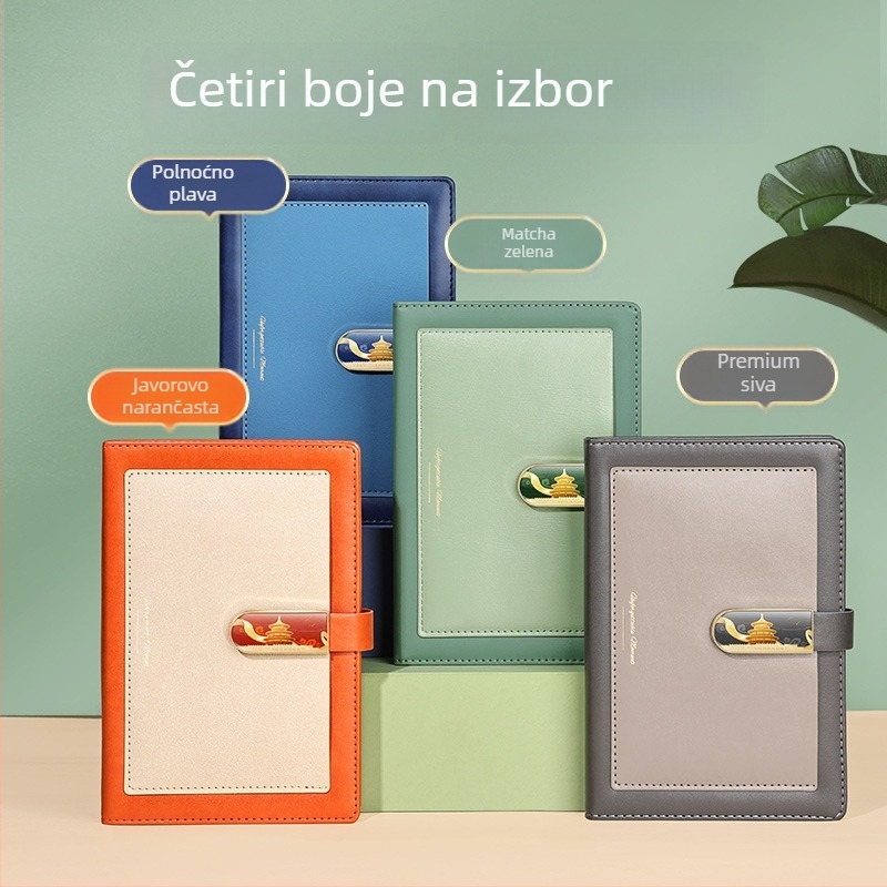 Suvenir kutija s poklonima, set poslovne bilježnice, knjižni oznaka i USB flash disk — prilagodljiv poklon za klijente i nastavnike