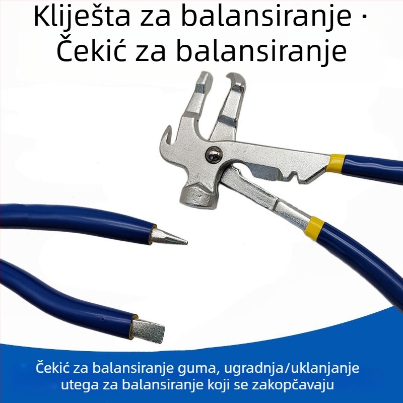 Klešta za balansiranje guma s alatom za dinamičko balansiranje i uklanjanje utega