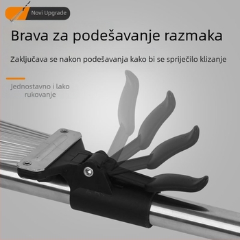 Teleskopske željezne grablje – višenamjenski poljoprivredni alat za lišće i travu, produživo