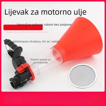 Višenamjenski lijevak za dolijevanje motornog ulja i goriva u automobil