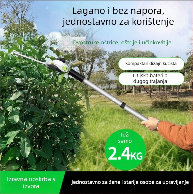 Bežični vrtni alat 3-u-1: škare za živicu, rezač živice i kosilica za travu