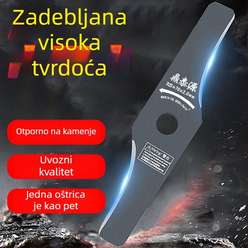 Benzinska kosilica — debeli zakrivljeni nož, manganovo čelik, otporan na kamenje