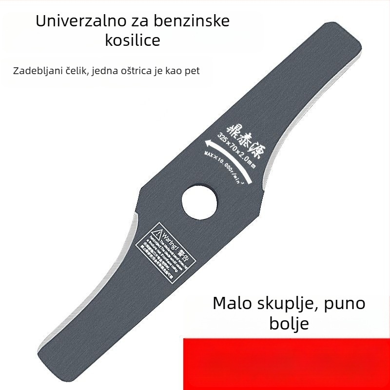 Benzinska kosilica — debeli zakrivljeni nož, manganovo čelik, otporan na kamenje