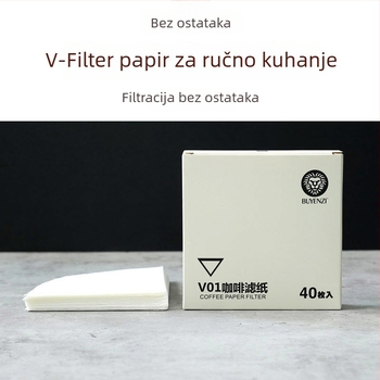 Kavni filter V60, konični papir za filtriranje, filter za kapanje kave, 100 kom, bijeli, bez mirisa, tip 02