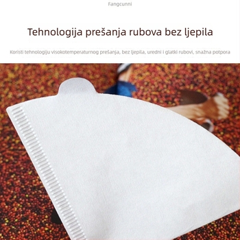 Kavni filter V60, konični papir za filtriranje, filter za kapanje kave, 100 kom, bijeli, bez mirisa, tip 02