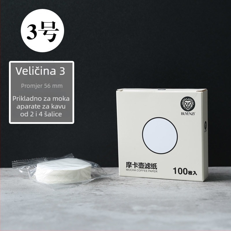 Kavni filter V60, konični papir za filtriranje, filter za kapanje kave, 100 kom, bijeli, bez mirisa, tip 02