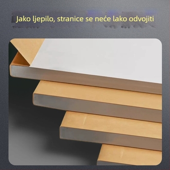 Bilježnica s praznim obrascima na kraft papiru, debela verzija, za računovodstvo