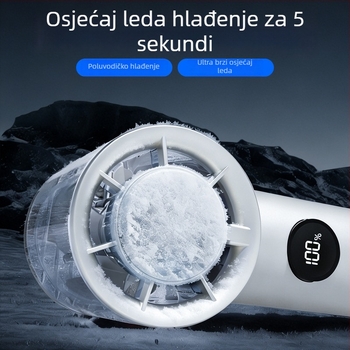 Prijenosni ručni ventilator s termoelektričnim hlađenjem, 100 brzina, sklopni, digitalni zaslon, kompaktni stolni hladnjak