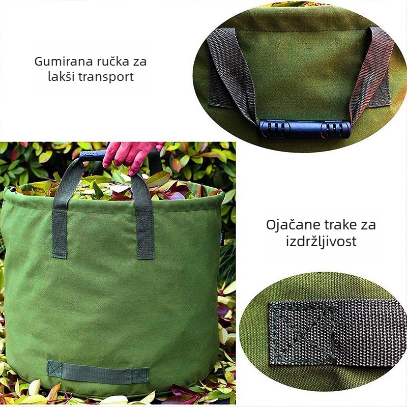 Set za vrt od Oxford platna, tri dijela: spremnik za kompost, mrežasta torba za cvijeće i biljke, vrtni organizator
