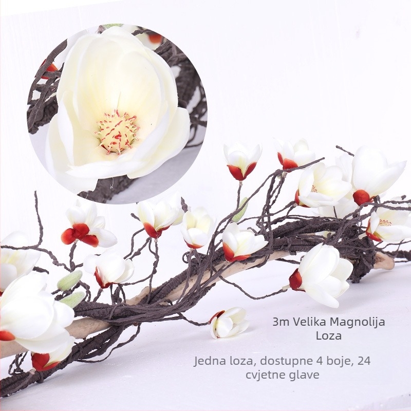 Umjetna vinska loza Magnolia za pozadinu zida i ukrasni luk