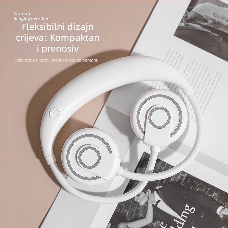 Ventilator za vrat bez lopatica, USB prijenosni, viseći, s aromaterapijom