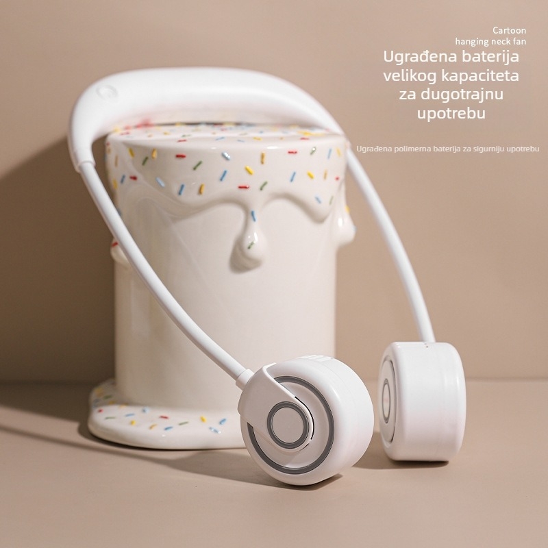 Ventilator za vrat bez lopatica, USB prijenosni, viseći, s aromaterapijom