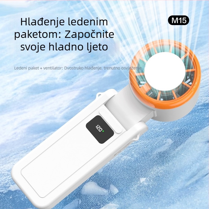 2025 ventilator visoke brzine s hlađenjem ledom, sklopni ručni ventilator za vanjsku upotrebu, 100 postavki brzine